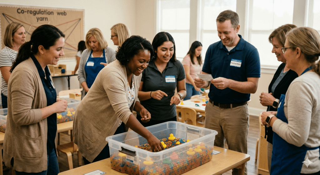 Loose parts team building activity for teachers